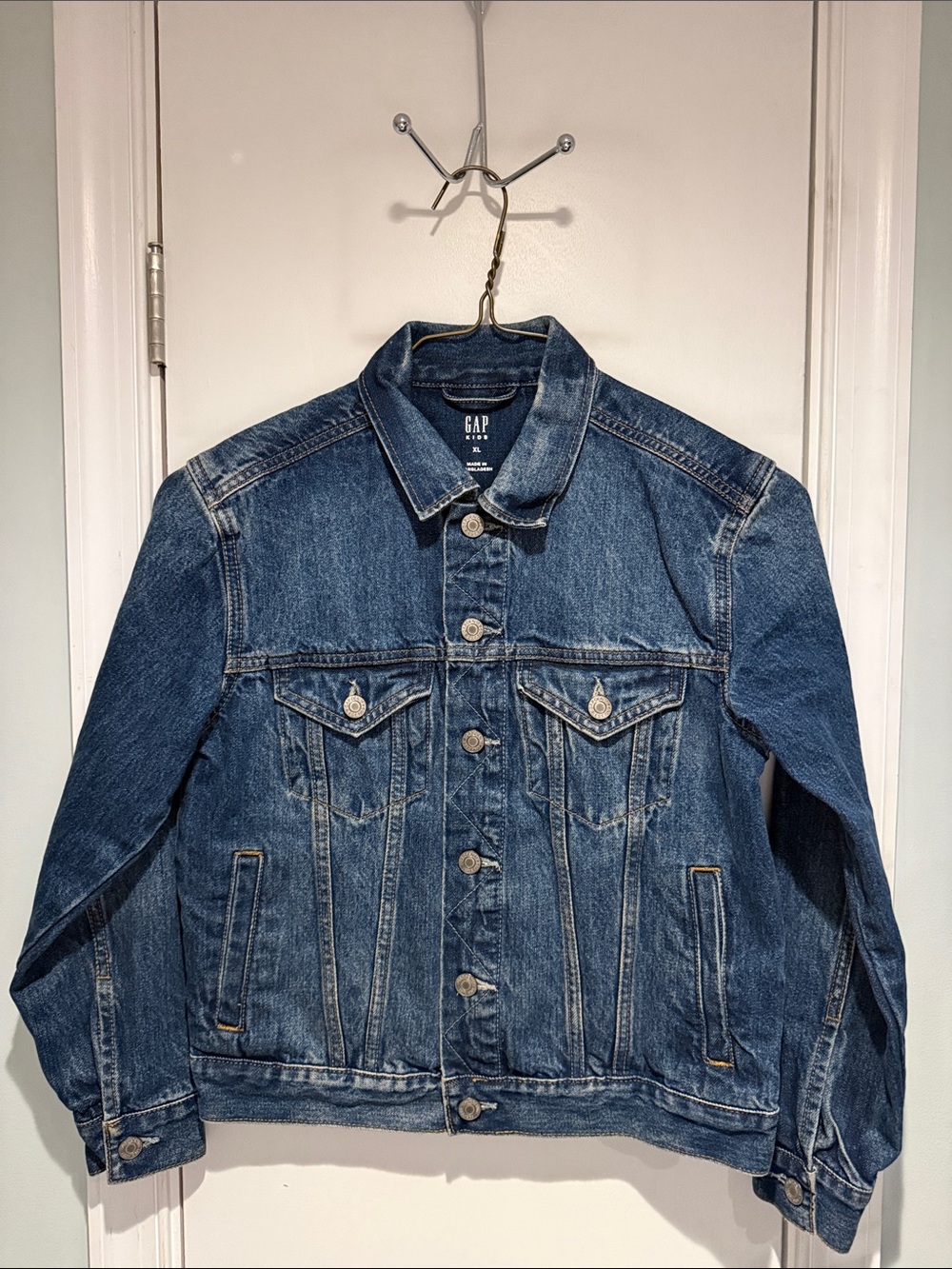 GAP Kids Washed Denim Jacket in Blue